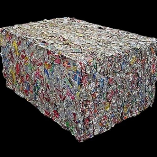 Compressed aluminium scrap bale for import business